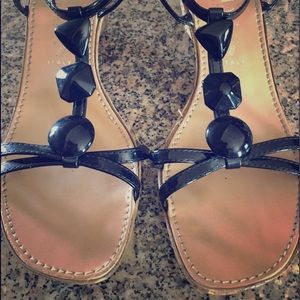 ITALIAN SHOE MAKERS BLACK SANDALS EUC